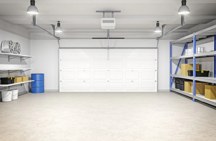 empty residential garage interior showing potential for garage conversion ideas